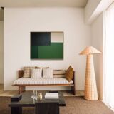 Contemporary minimalist painting "Green Composition" 100x80cm