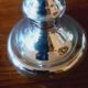 Pair Of Old Candlesticks In Eglomized/Mercurized Glass
