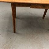Old brasserie table with oak top