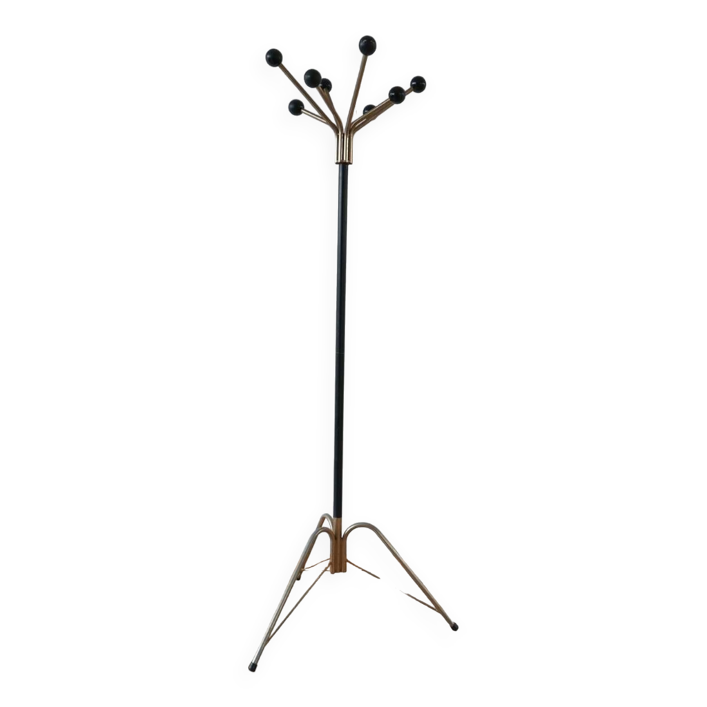 Dutch Mid Century Brass Sputnik Style Coat Stand Selency