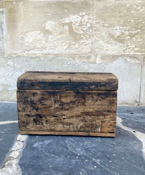 Old small wooden trunk