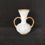 vase en verre de clichy blanc et doré