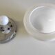 20 cm opaline globe ceiling or wall light - mid-20th century