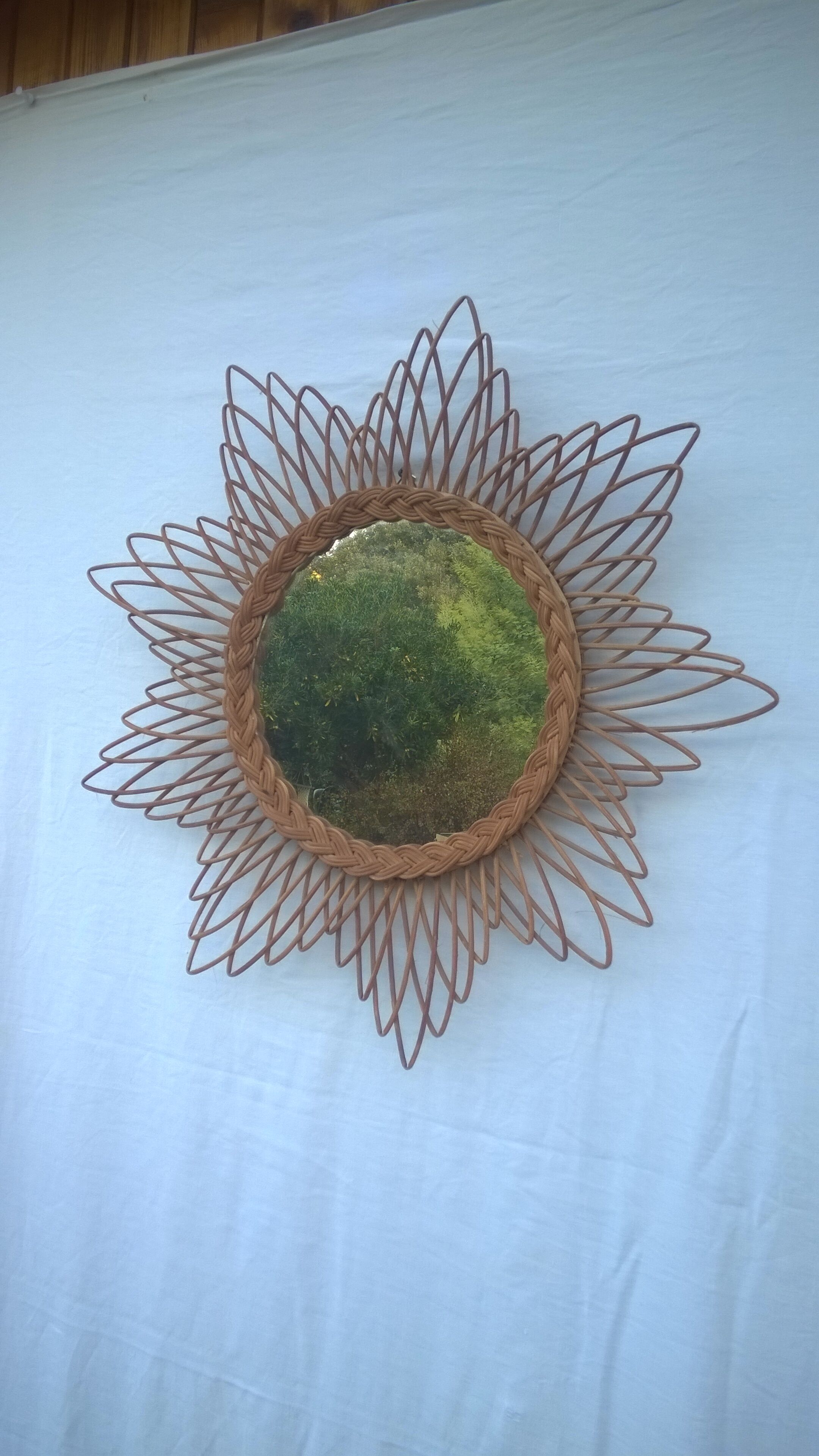Mirror rattan sun 52cm