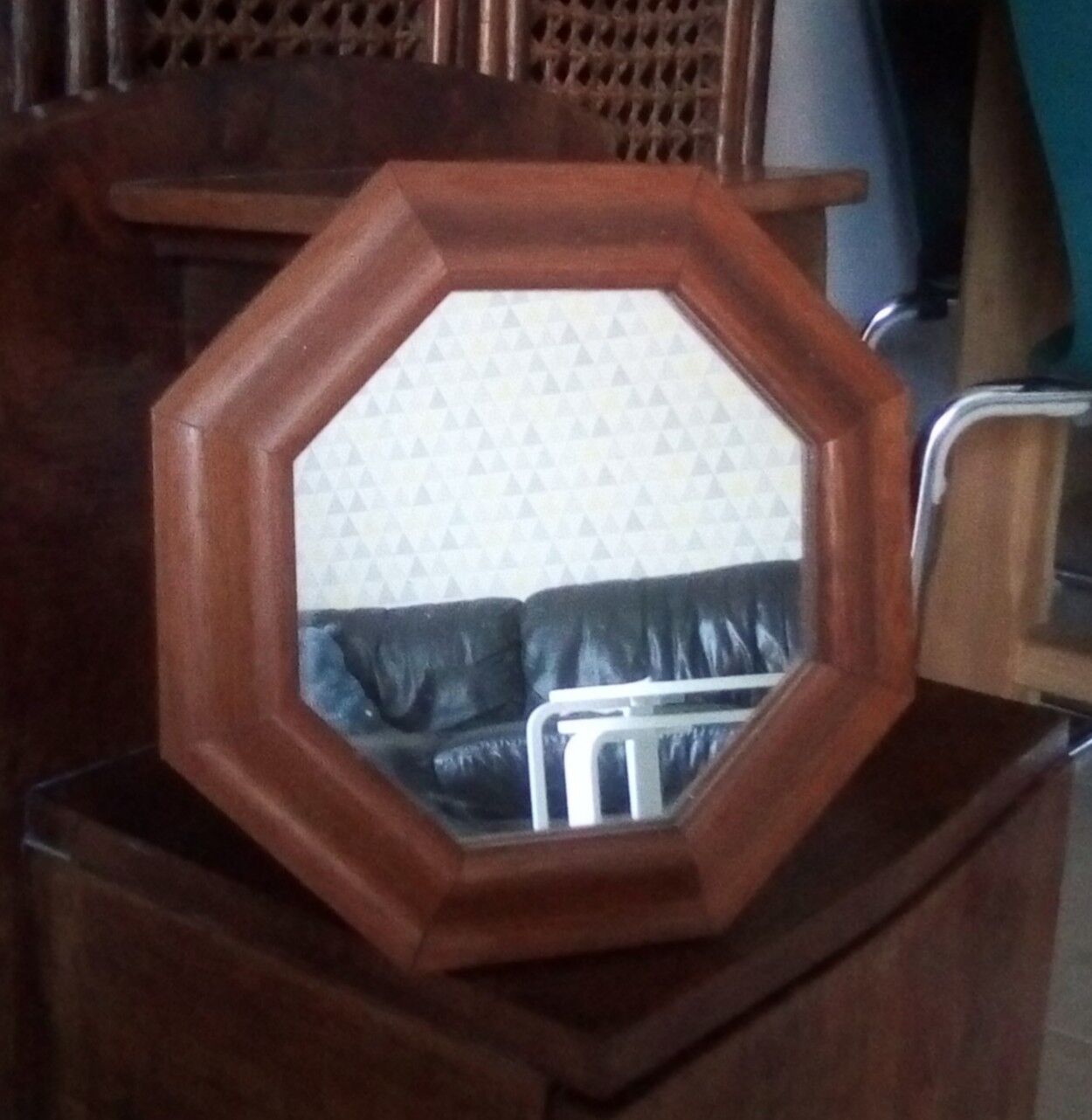 Small octagonal vintage mirror 27x27cm