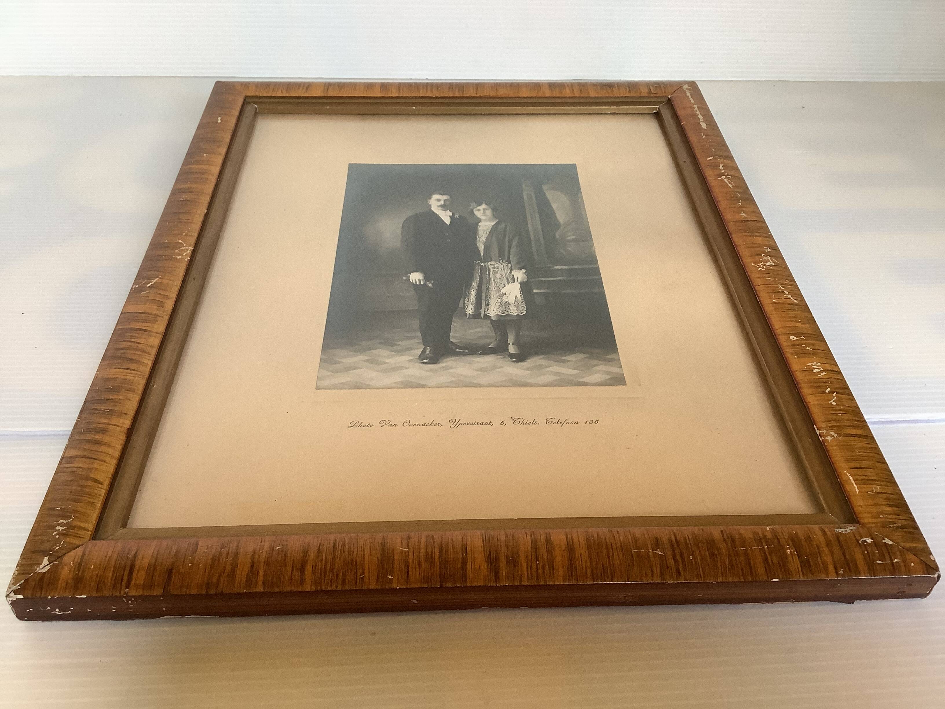 Old photograph of a married couple.