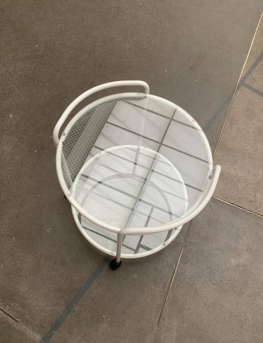 Postmodern Glass Side Table or Dessert Table