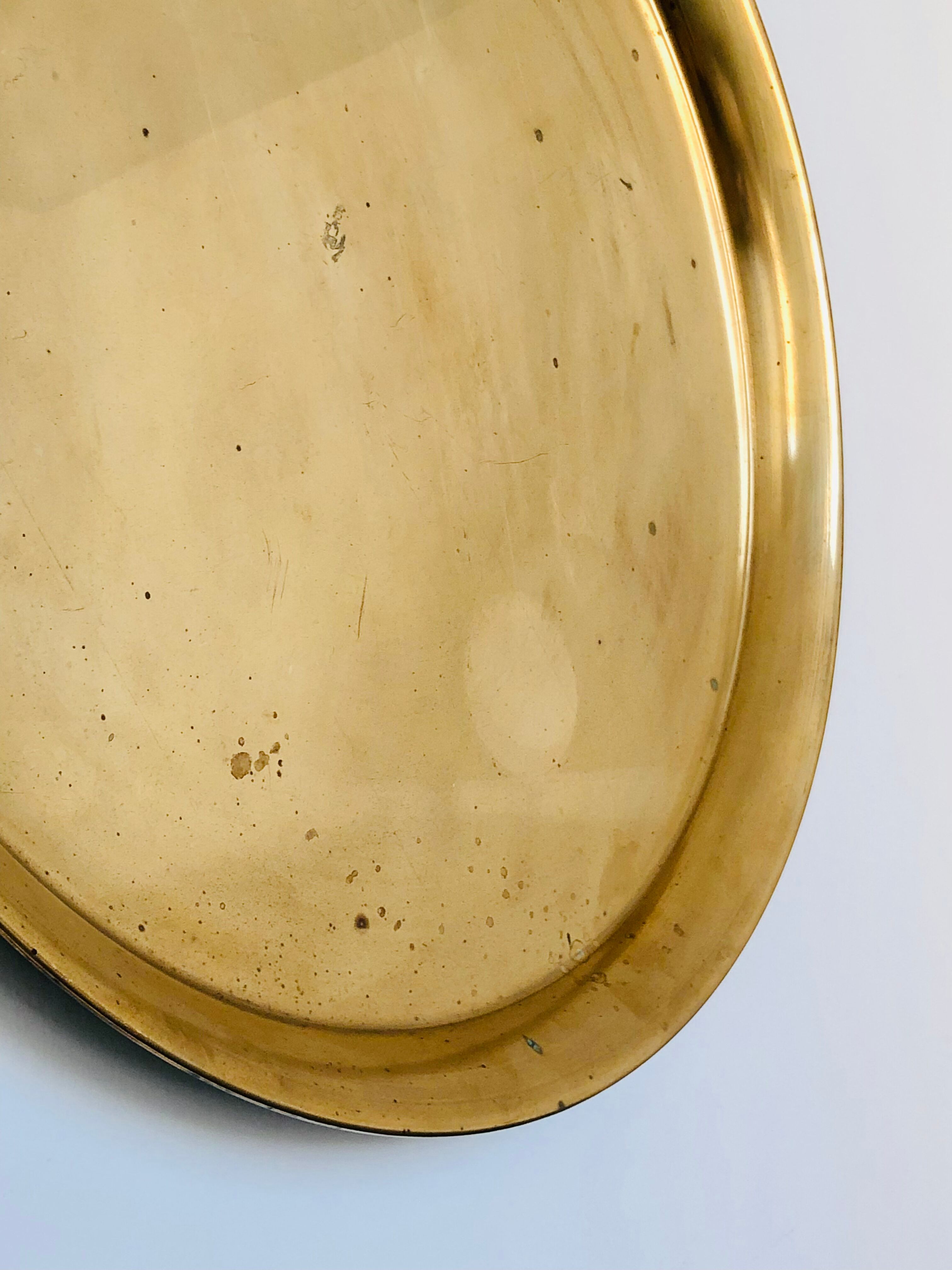 Vintage brass tray D57cm