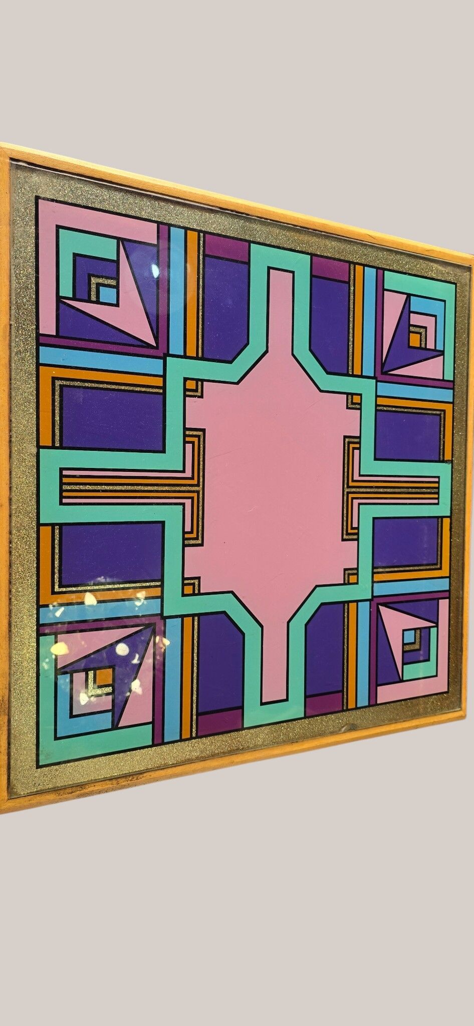 Vintage bistro table with painted top Bing, Cannes, 1990s