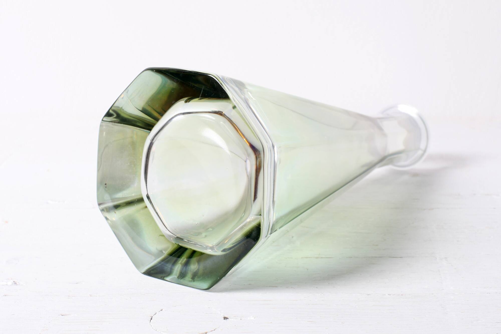 Stylish Spirit Decanter with Grey Original Stopper / Italy / 1960s
