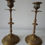 Brass collared candle holders