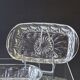 2 transparent glass ramekins with handles in very good condition.