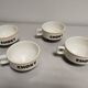 Set of 4 Choky chocolate cup, ceramic vintage pub