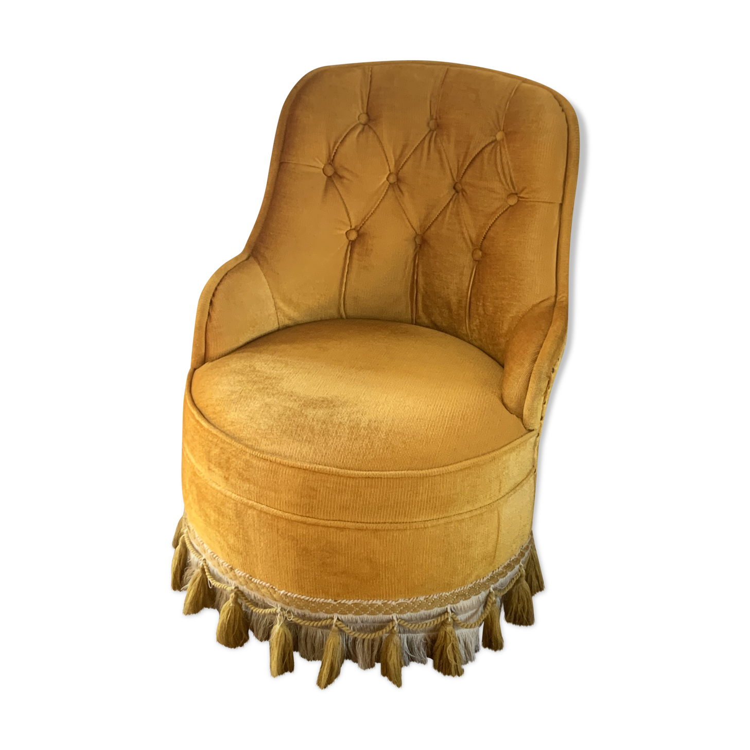 Yellow toad armchair