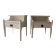 Paire de chevets scandinaves en bois blanc