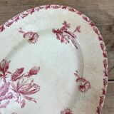 Dish oval porcelain of Gien model Cactus