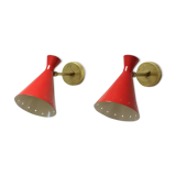 Pair Italian wall in the style of the 50's