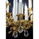 Lustre en bronze doré et cristal, 19 siècle