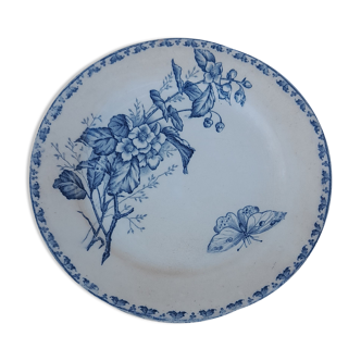 Dessert plate in earthenware Iron earth