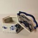 Candy box / jewelry box / empty pocket in blue ceramic, hand-painted in Thailand