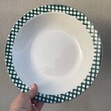 Green gingham hollow dish