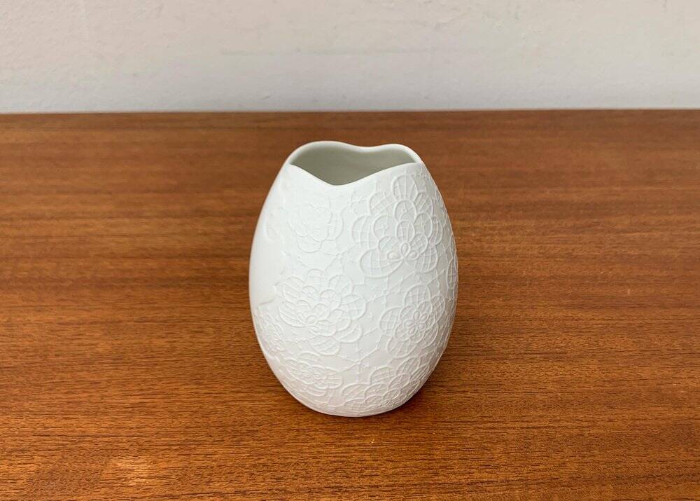 White porcelain vase by M. Frey for Kaiser, mid-century, 1960s.