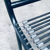 Postmodern sandows chairs attributed to rene herbst for ecart international, 1980s, set of 6