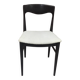 Scandinavian chair reupholstered in boucle fabric