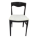 Scandinavian chair reupholstered in boucle fabric