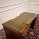 Classic English partner desk green leather