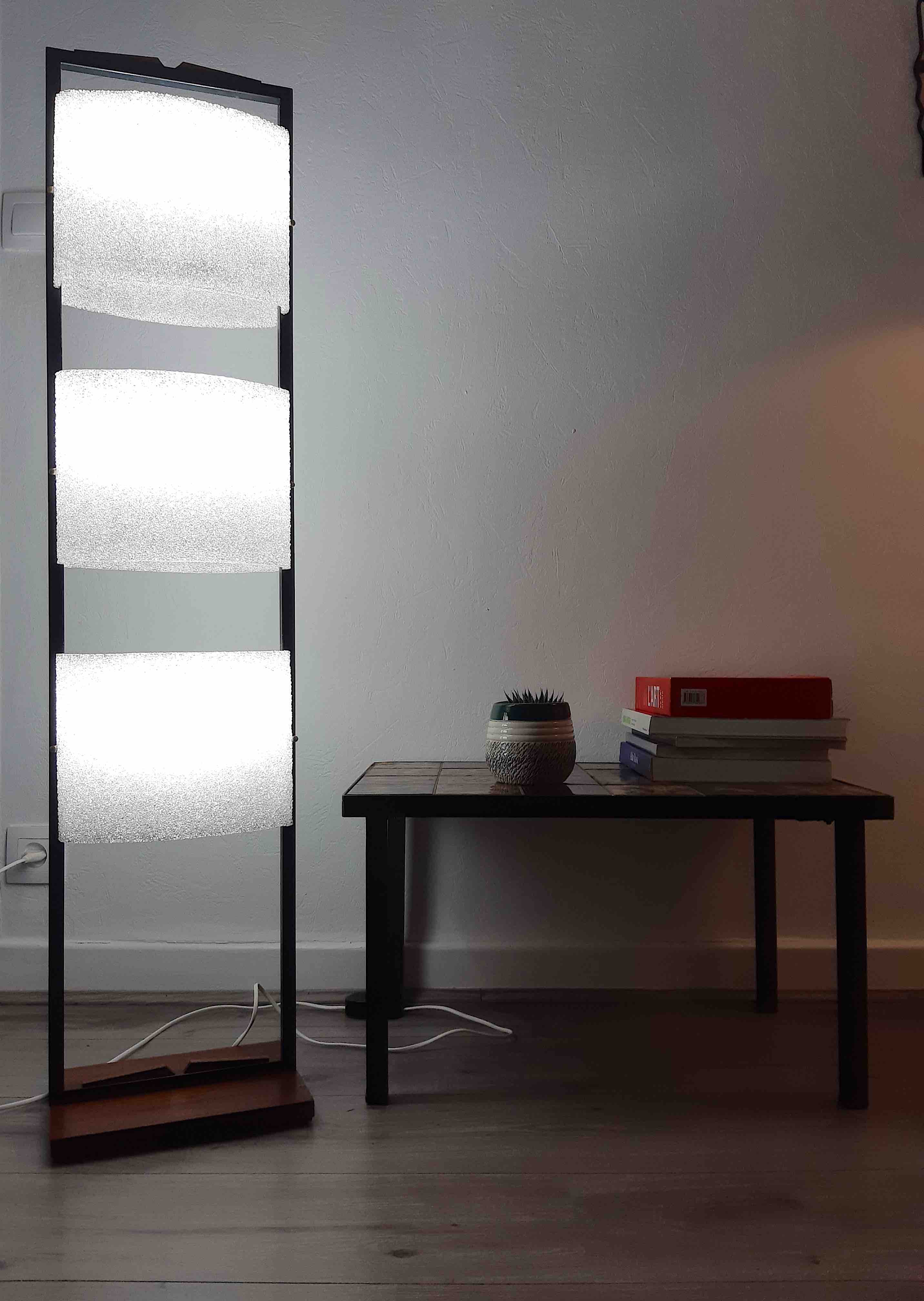 Totem lamp, 50s/60s design, vintage, Modernist, Maison Arlus.