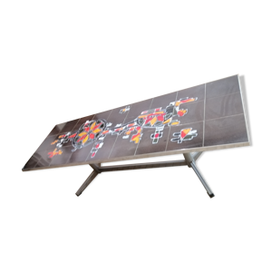 Table de salon art deco en metal