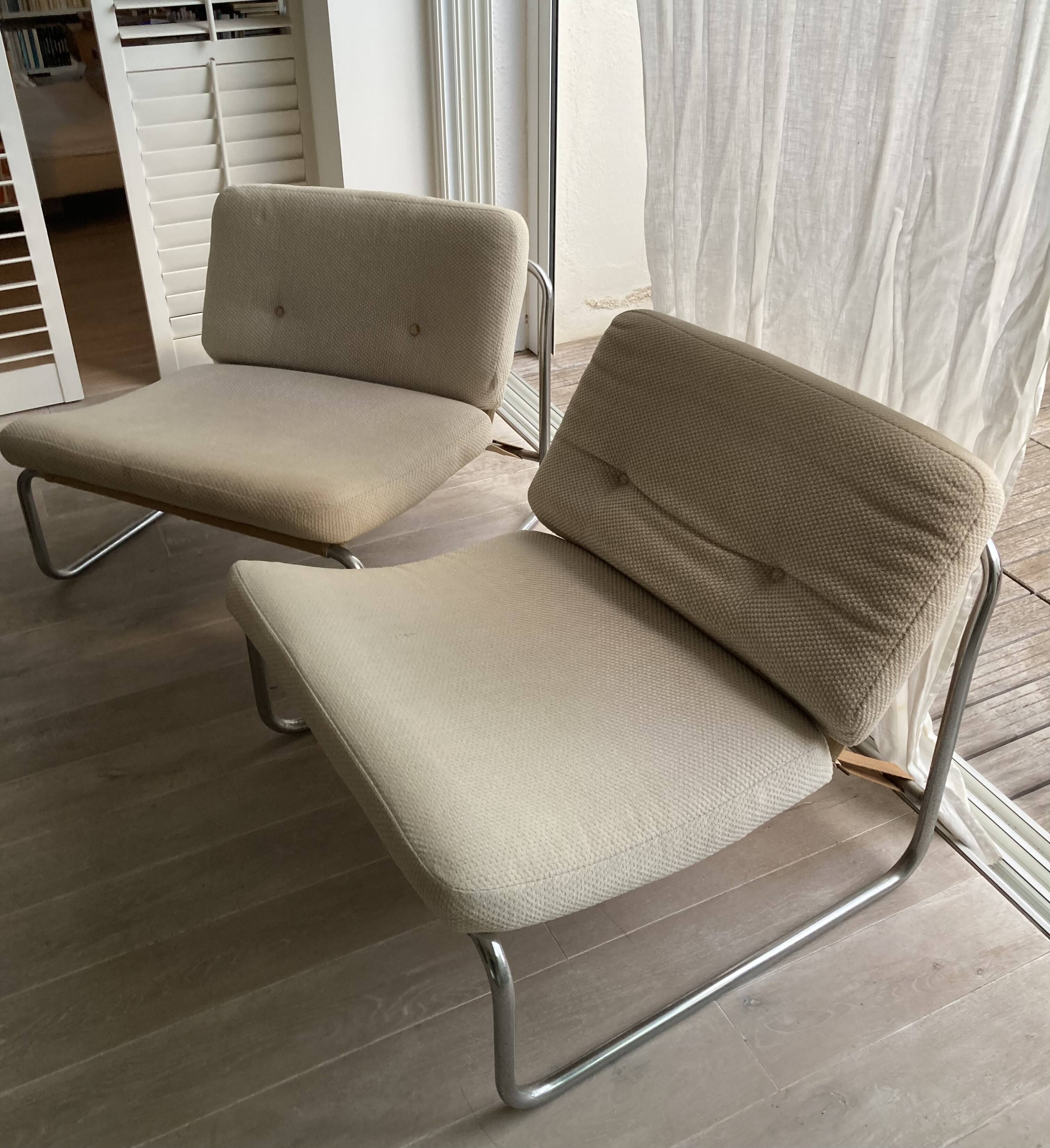 Pair of vintage lounge chairs DUX International from the 60s-70s.