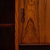 Rosewood library designed by Danish designers with doors by Hundevad & Co, 1960s.