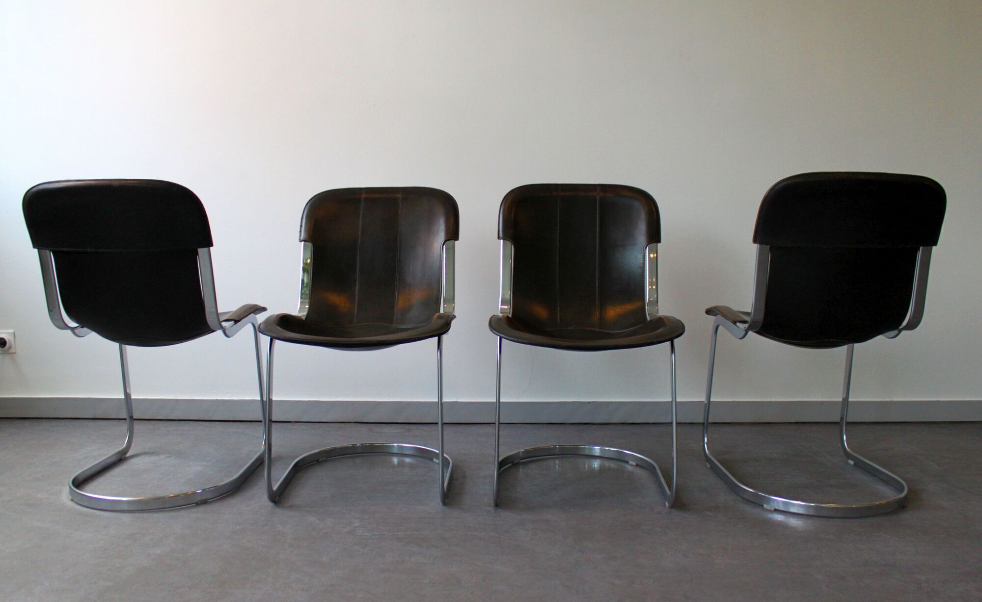Set of 4 chairs C2 for Cidue, Italy, 1970.