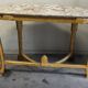 Console Hollywood Regency - Bois doré et Marbre