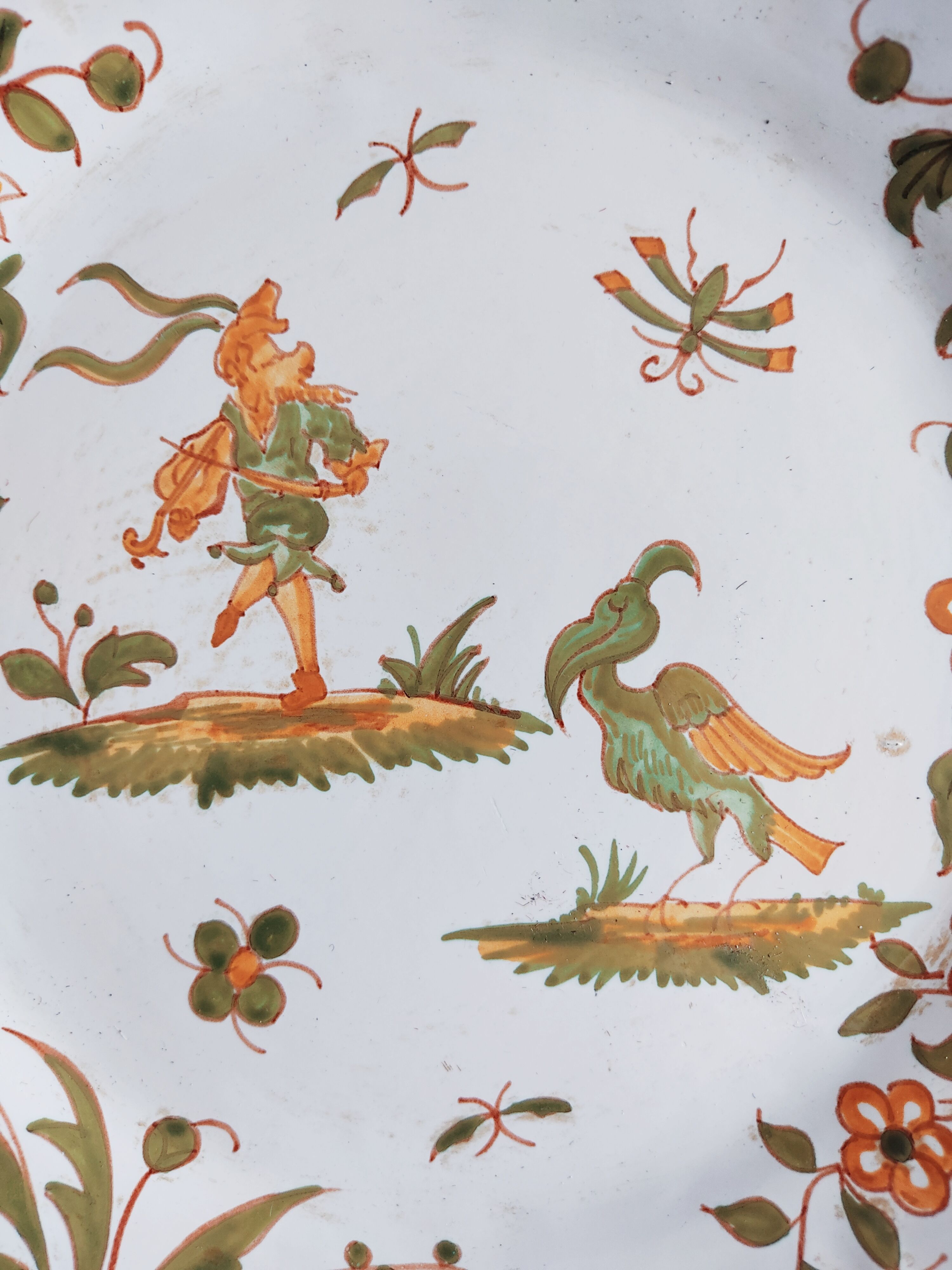 Hand-painted earthenware plate