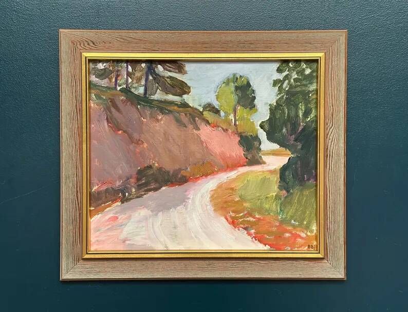 Original Danish Oil on Canvas – “Varm dag, Frankrike”  by Bente Bjerregaard