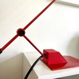 Red metal desk lamp