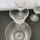 Set of 8 wine glasses with cut feet