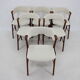 6 chairs in sheepskin fabric upholstery denmark