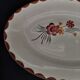 Oval earthenware serving dish HBCM Creil Montereau décor Huguette early twentieth century