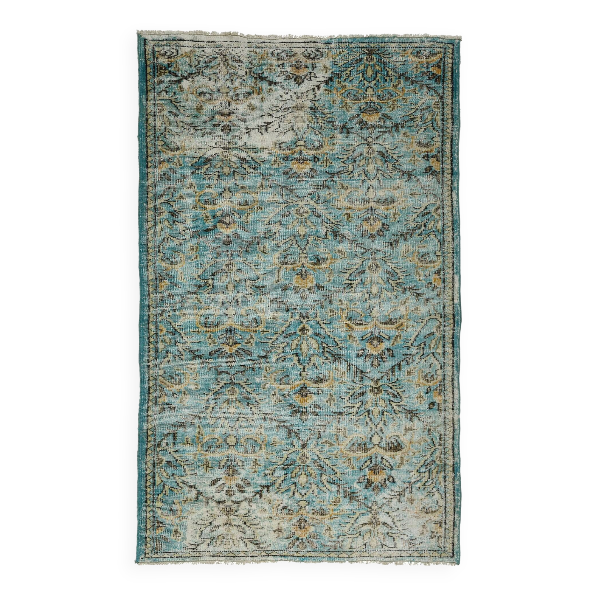 Turkish Anatolian Handmade Vintage Rug 245 cm x 150 cm