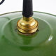 Suspension enamelled sheet plate old green plate, industrial. Year 50