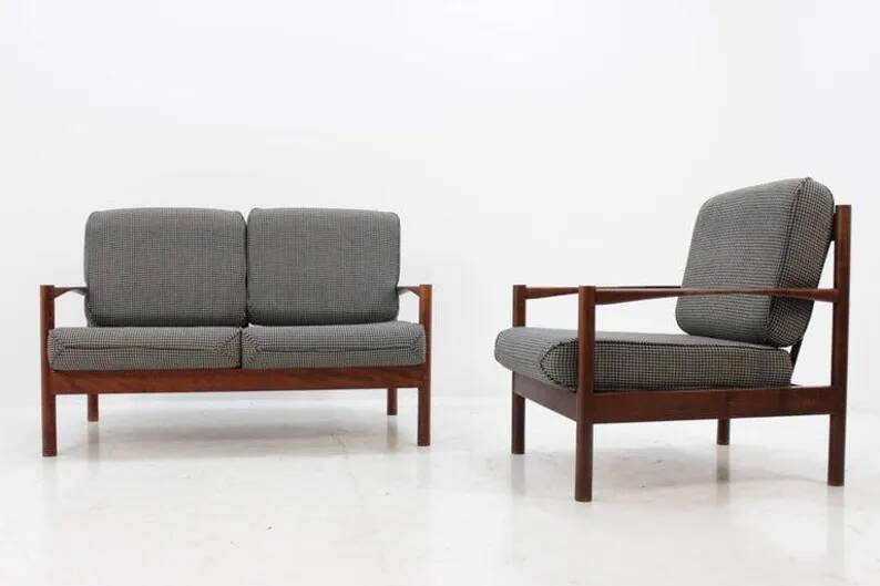 Ensemble de sièges de design scandinave, années 1970