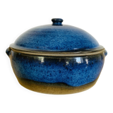 Blue glazed stoneware tureen