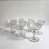 Crystal champagne coupes 1930