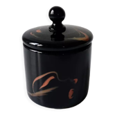 Boîte en verre opaque noire avec cachet verre WV