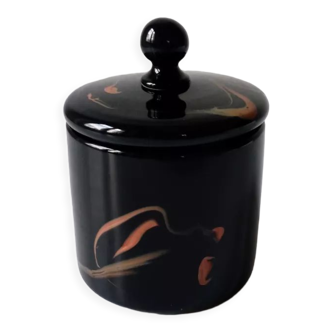 Boîte en verre opaque noire avec cachet verre WV