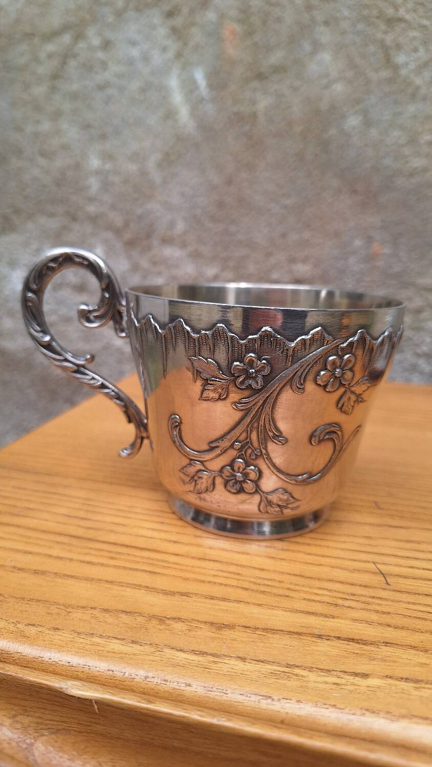 Christofle Gallia silver-plated chocolate cup